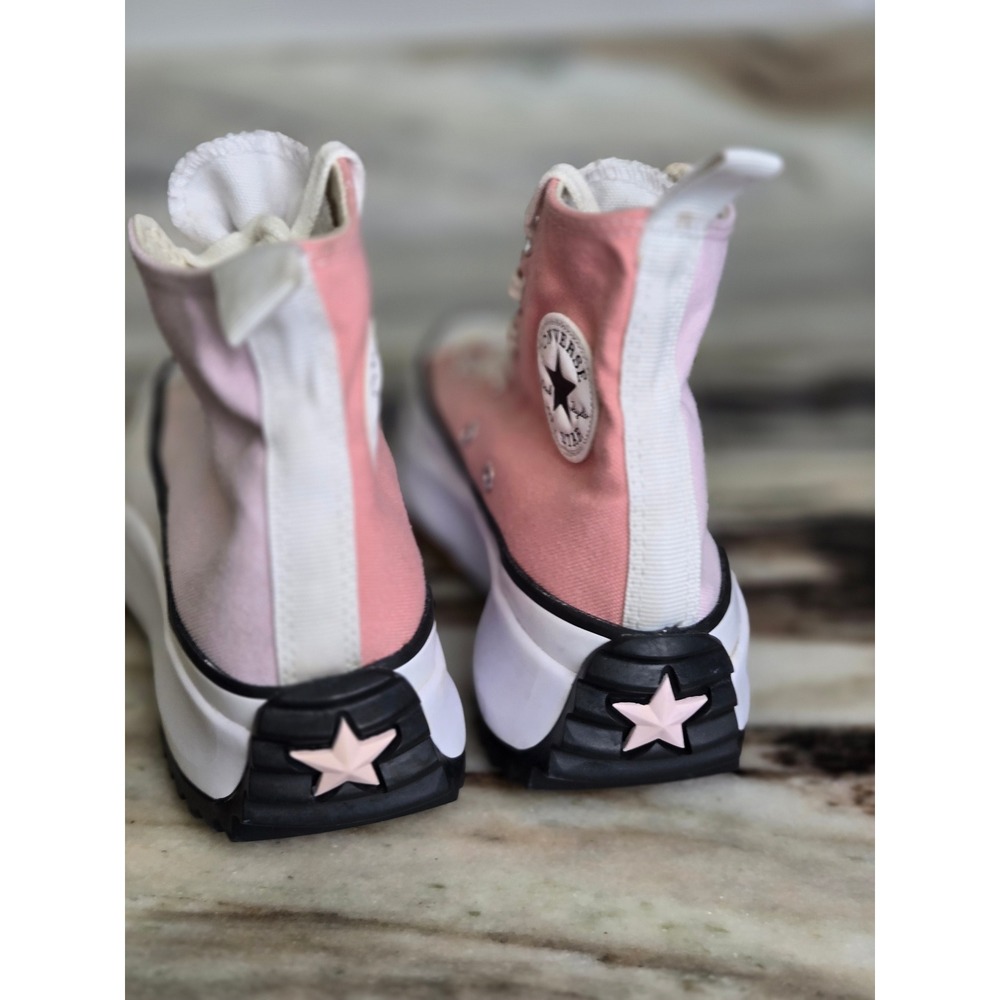 Converse Run Star Hike High Top Pink White Colorblock Platform Sneakers Lugged - Picture 6 of 13